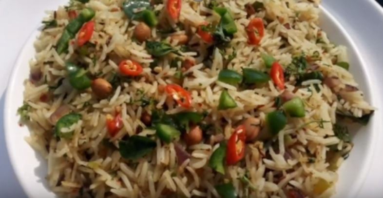 Garlic Capsicum Pulao गार्लिक कैप्सिकम पुलाव