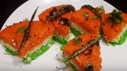 Tiranga Dhokla Recipe In Hindi